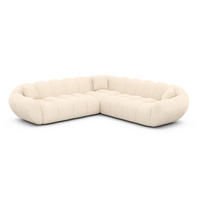 ECKSOFA Liva Creme Strukturstoff - Creme, Textil (258/258cm) - VAROYAL