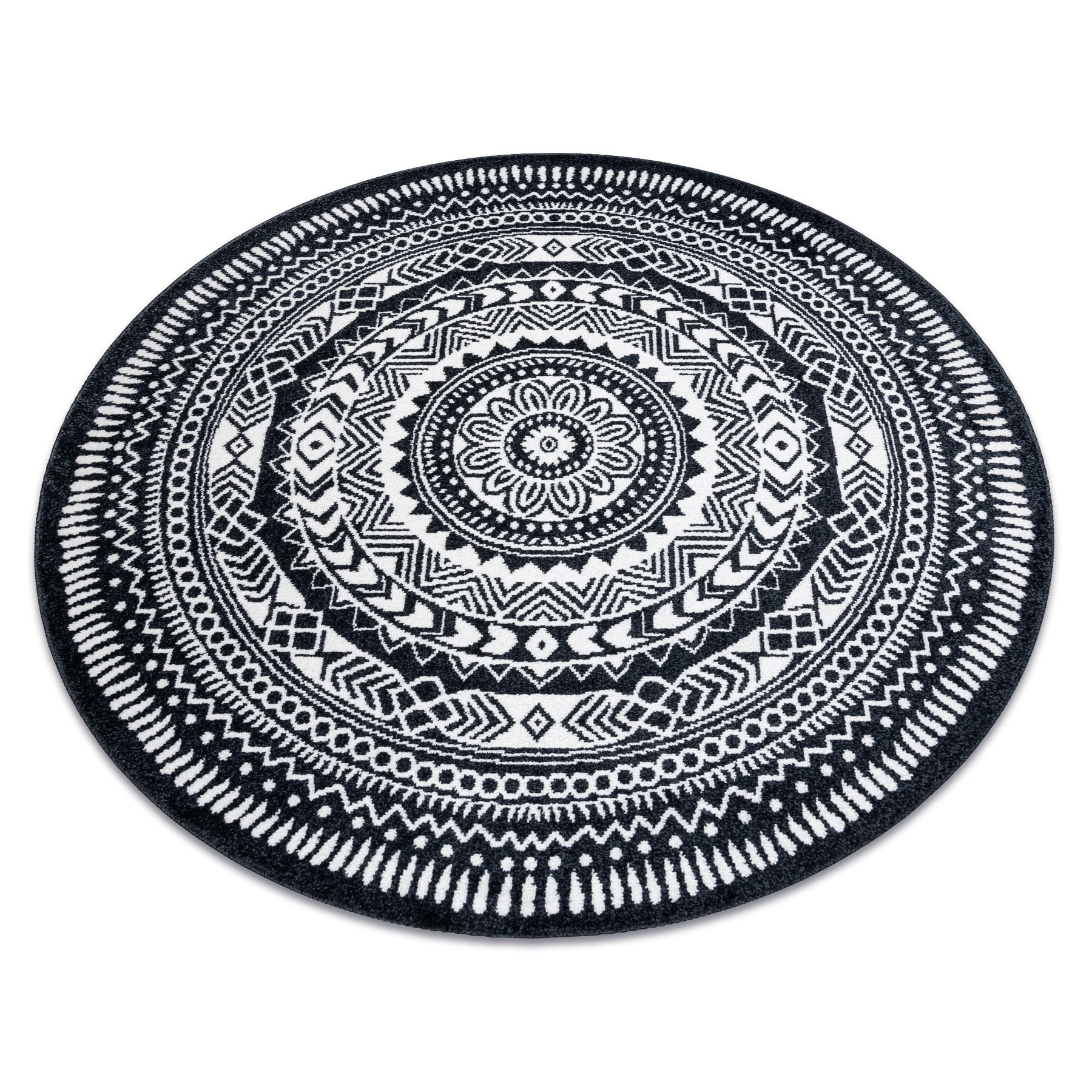 TEPPICH Fun 100 cm - Schwarz, Textil (100/100cm) - rugsX