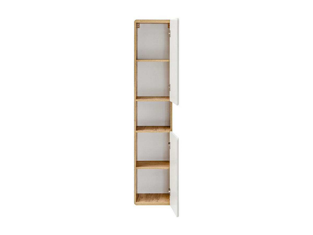 BADSCHRANK - 35 cm x 32 cm - Holz, Platte - Naturfarben Hell, Weiß - ARUBA - Naturfarben/Weiß, Holz (35/170/32cm) - Vente-Unique