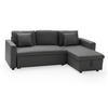 ECKSOFA Clark grau 3 Plätze - Grau, Kunststoff (225/146cm) - Happy Garden