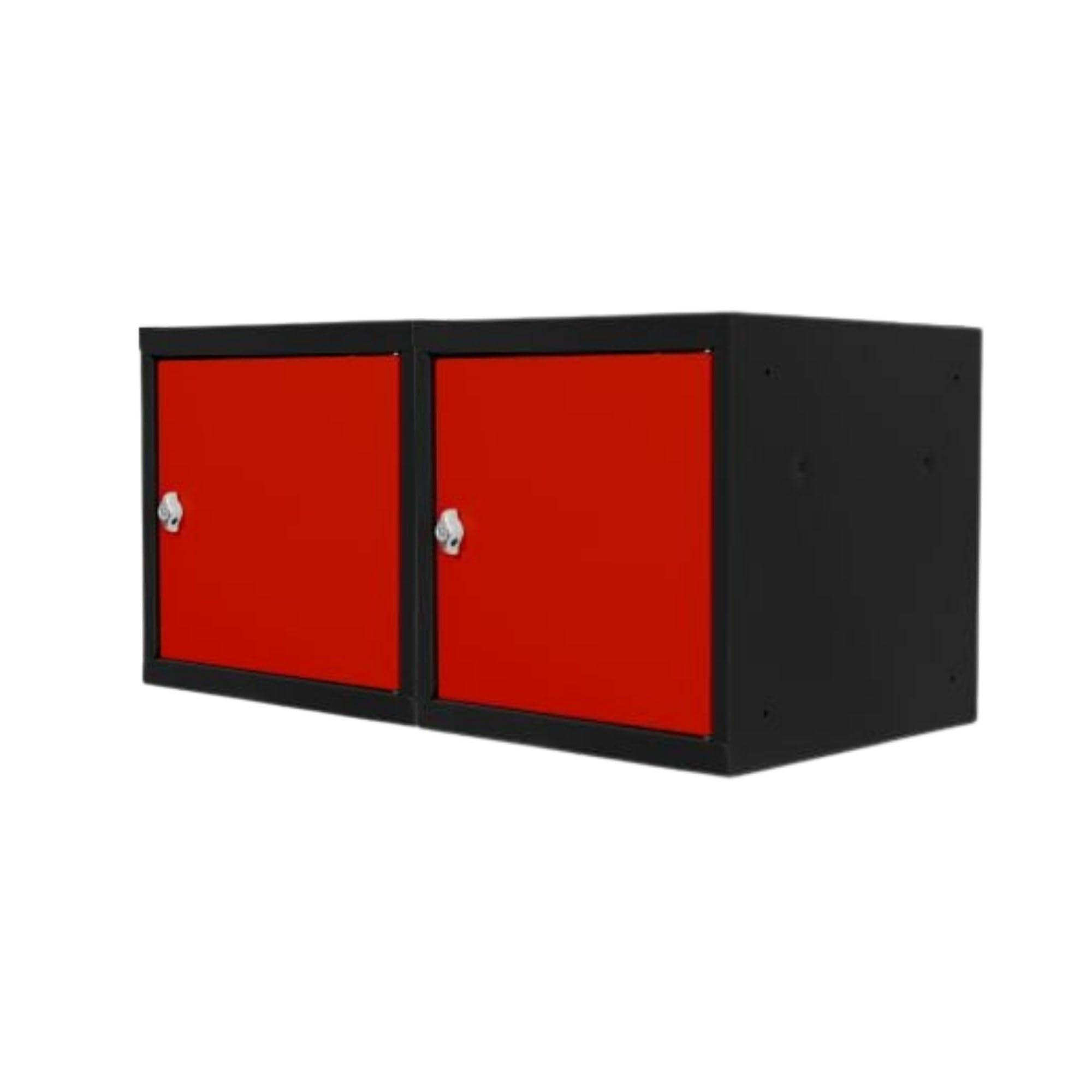 Proregal Schliessfachwürfel Rot, Anthrazit 40x40x40 cm