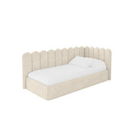 EINZELLBETT Jugendbett mit Bettkasten, Links - ARTY 80x200 Beige - Beige, Holzwerkstoff/Textil (80/200cm) - ALTDECOR