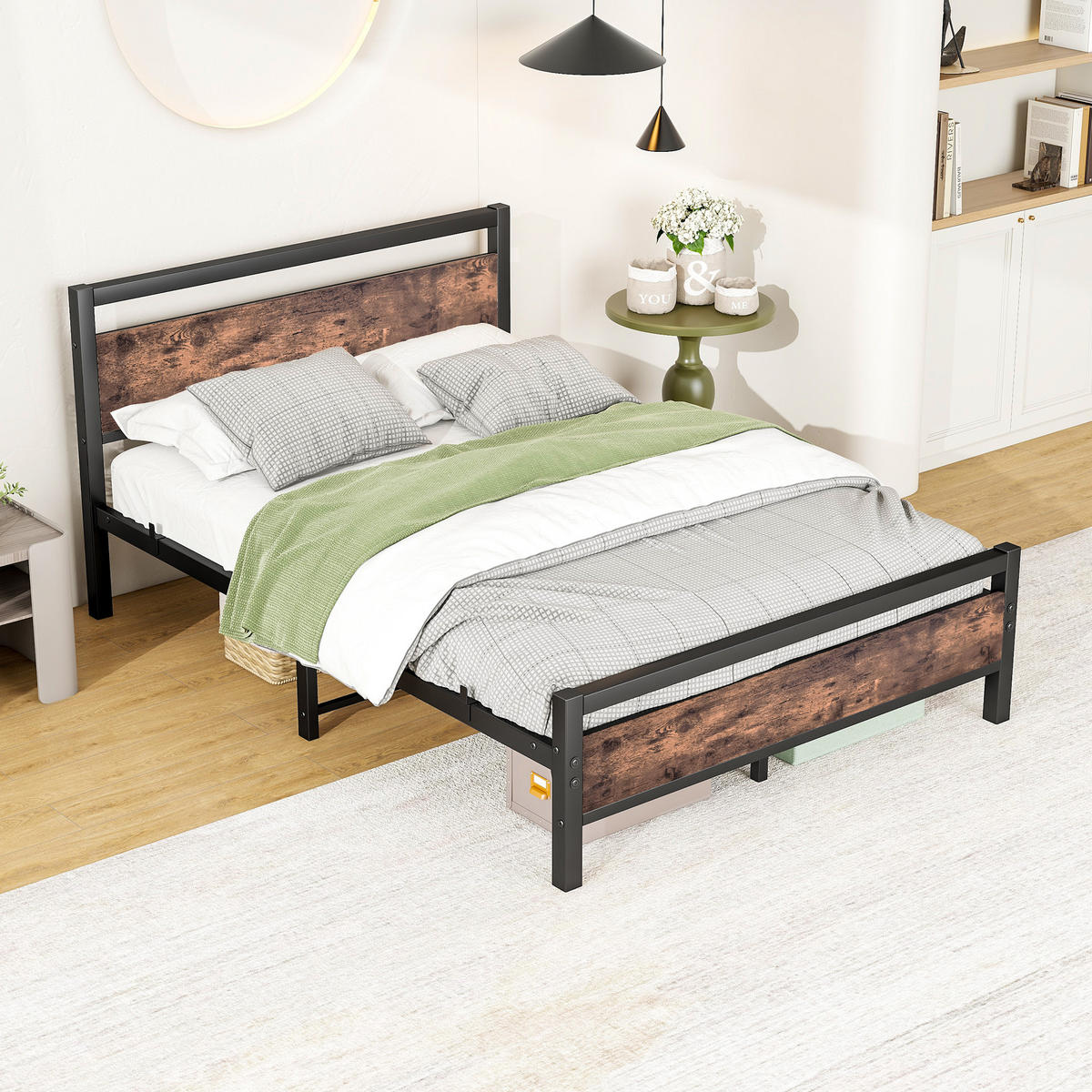 METALLBETT 140/190 cm DE-33024 mit Lattenrost und Stauraum Braun - Braun, Metall (140/190cm) - ComfortXL