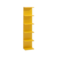 BÜCHERREGAL 6 Ablagen aus MDF Gelb 120x25x16,5 - Gelb, Holz (25/120/17cm) - Mobili Rebecca