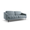 3-SITZER SOFA Samt Stoff Blau - Blau/Schwarz, Textil/Metall (202/80/95cm) - Makamii