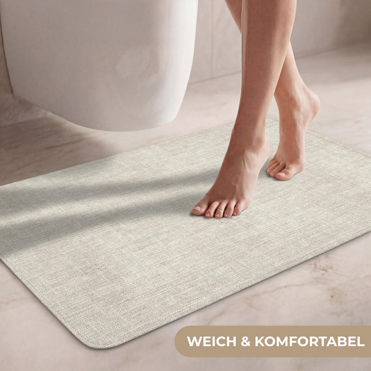 WC PŘEDLOŽKA Povlečení - Textura - Béžová 80x50 cm - béžová, textil/plast (80/1cm) - OnlyWow