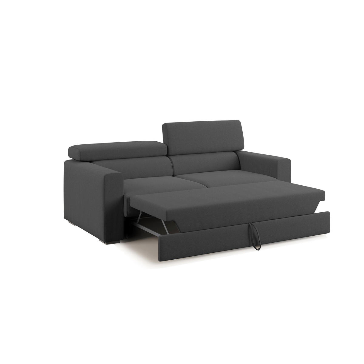 LINEARSOFA Dylan - Anthrazit, Textil (158/89/100cm) - Divani.store