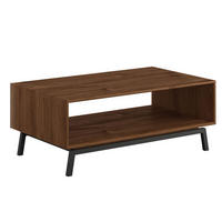 COUCHTISCH Modern Loft Eiche Tabak 101 / 60 / 41cm - Dunkelbraun/Schwarz, Holz/Metall (60/101/41cm) - Feldmann-Wohnen