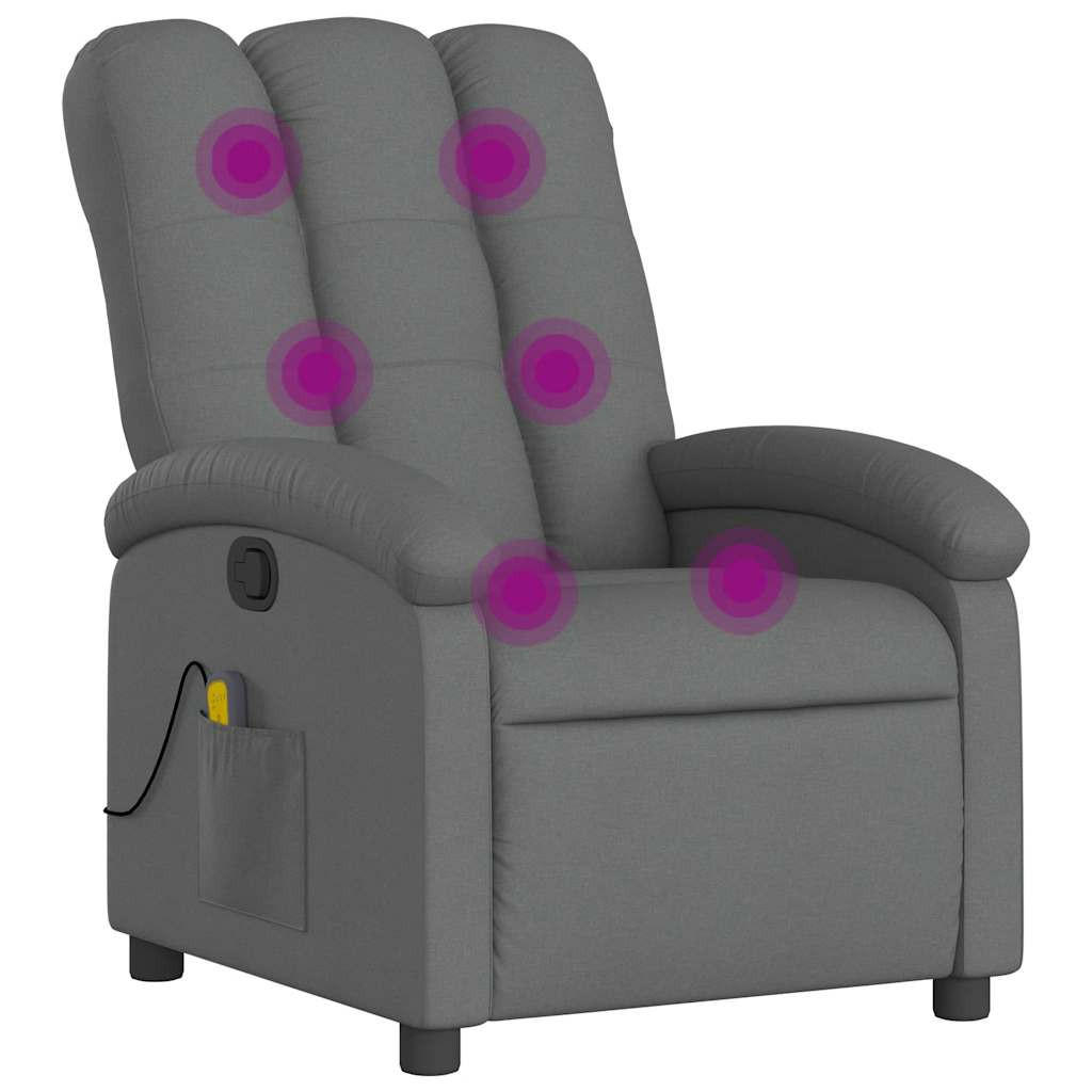MASSAGESESSEL Dunkelgrau Stoff - Dunkelgrau, Textil (146.5/83.5/70cm) - vidaXL