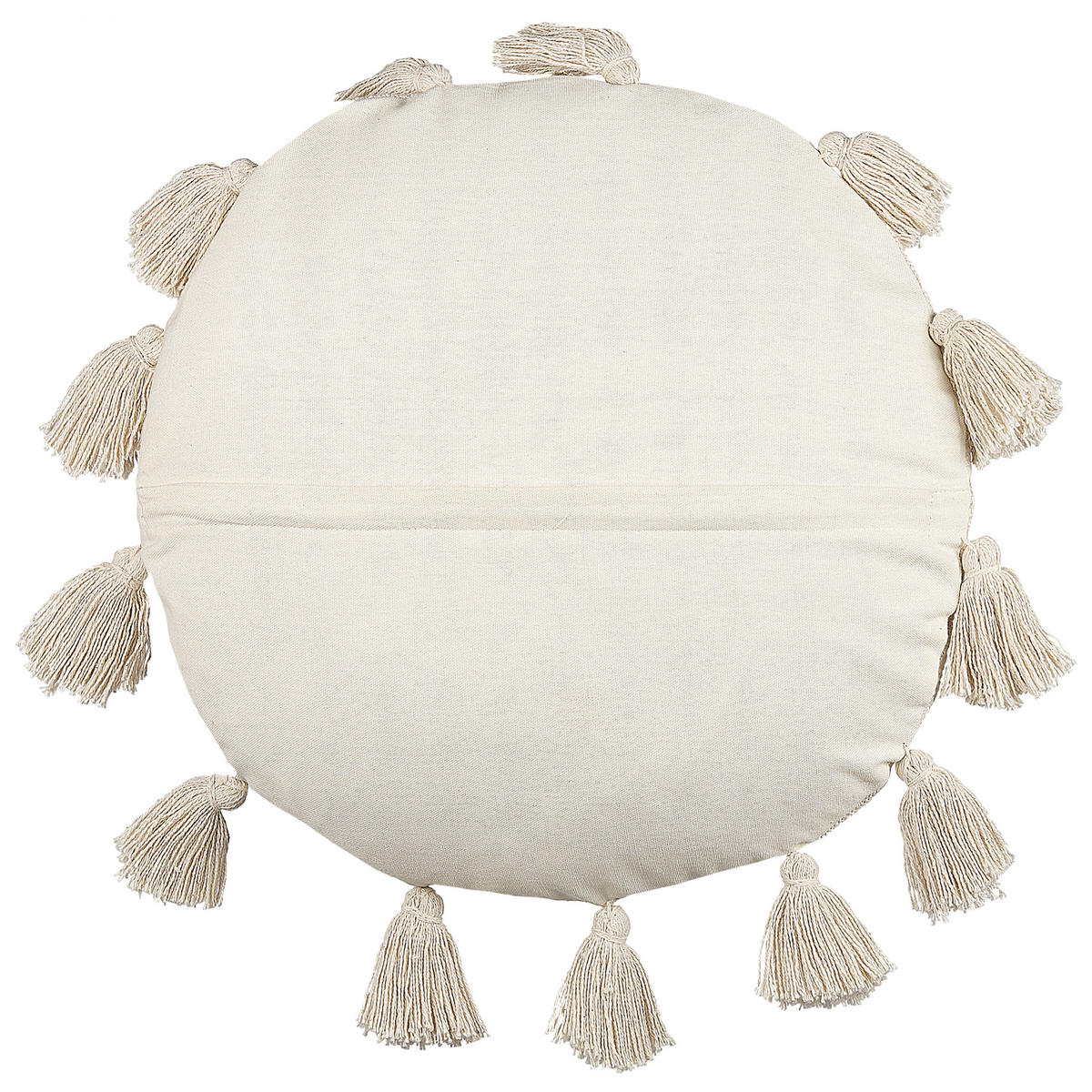 DEKOKISSEN Hellbeige 45/45 cm Madia - Beige, Naturmaterialien/Textil (45/45cm) - Beliani