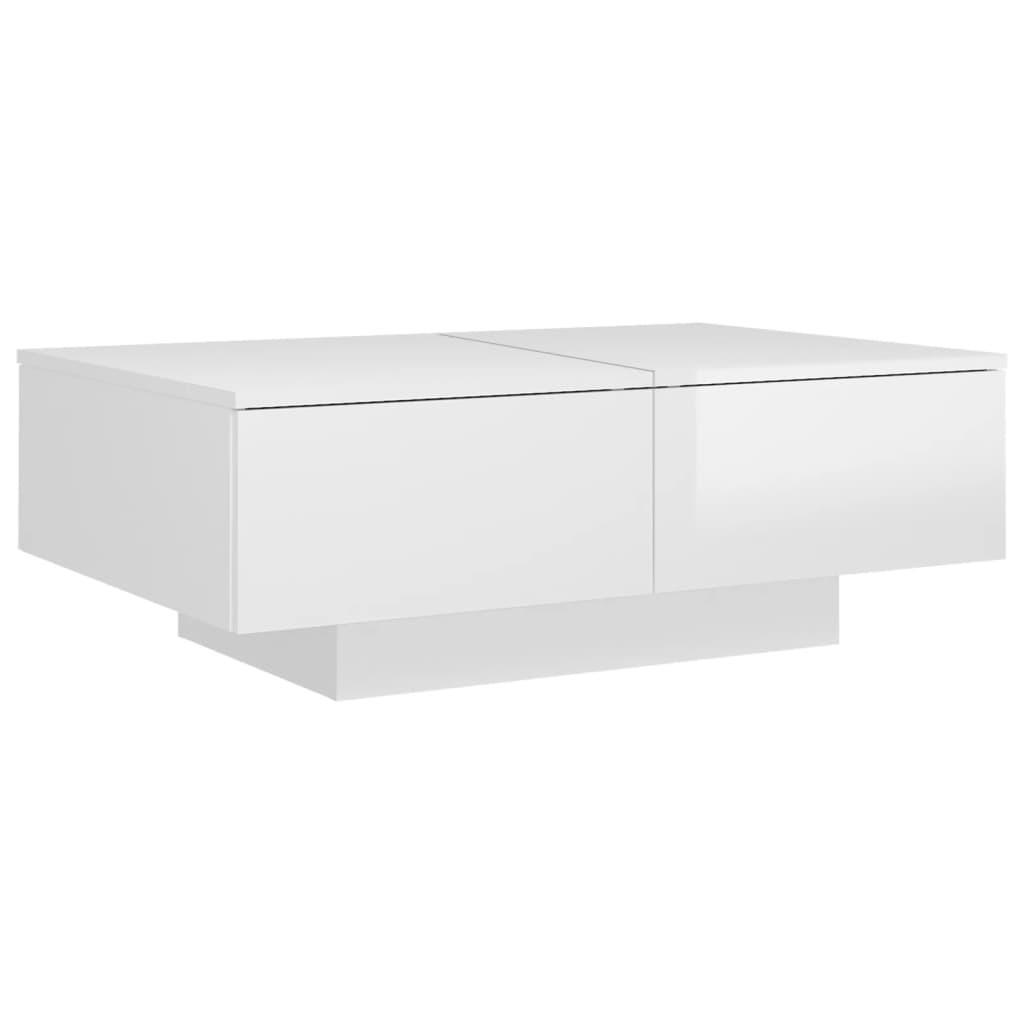 COUCHTISCH Hochglanz-Weiß 90x60x31 cm Holzwerkstoff - Weiß Hochglanz, Holzwerkstoff (60/90/31cm) - furnicato