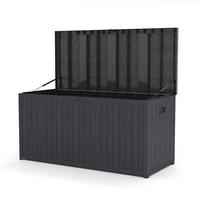 GARTENBOX 430L Abschließbar Wasserdicht Kunststoff Grau - Grau, Kunststoff (125/61.5/56cm) - Livingandhome