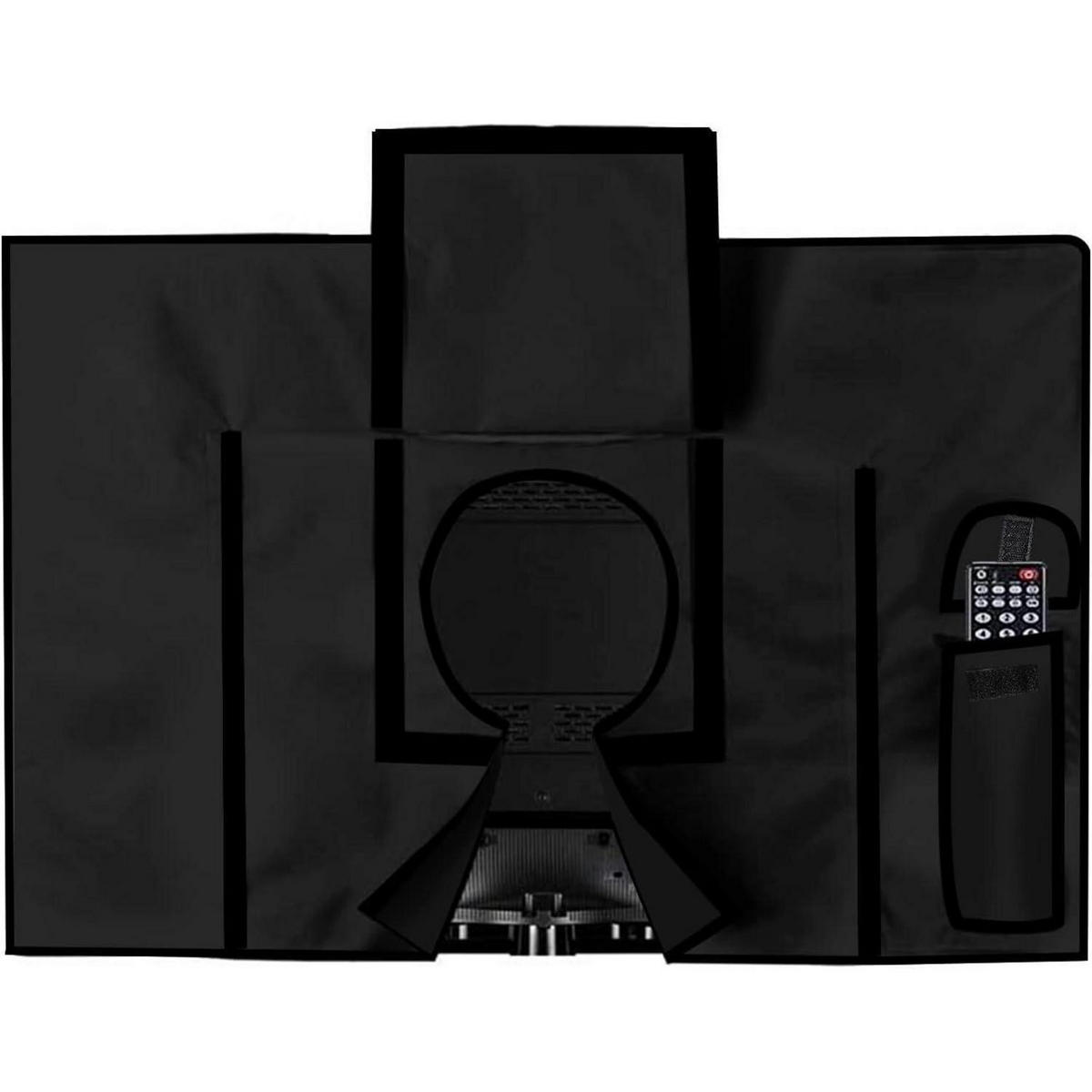 TV-ABDECKUNG Outdoor Schwarz 50-52 Zoll - Schwarz, Textil (84/1.3/132cm)