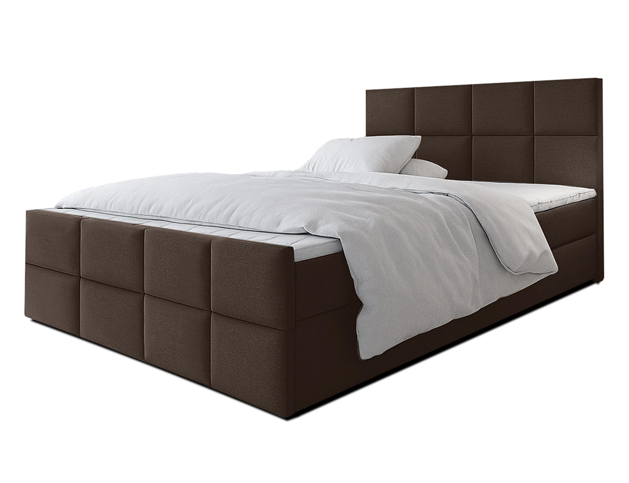 BOXBETT ALEYNA 180x200 cm mit Bettkasten und Matratze - Braun - Schwarz/Braun, Holz/Holzwerkstoff (180/200cm) - AX Living