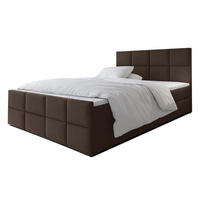 BOXBETT ALEYNA 180x200 cm mit Bettkasten und Matratze - Braun - Schwarz/Braun, Holz/Holzwerkstoff (180/200cm) - AX Living