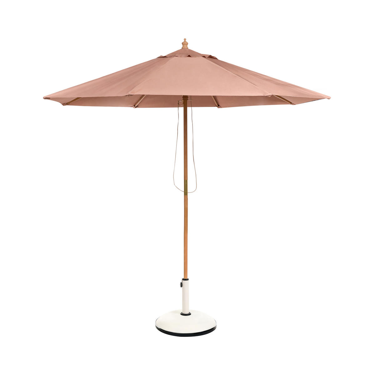 VELKÝ SLUNEČNÍK 270 cm Hnědý Toscana - hnědá/světle hnědá, dřevo (270/270cm) - Beliani