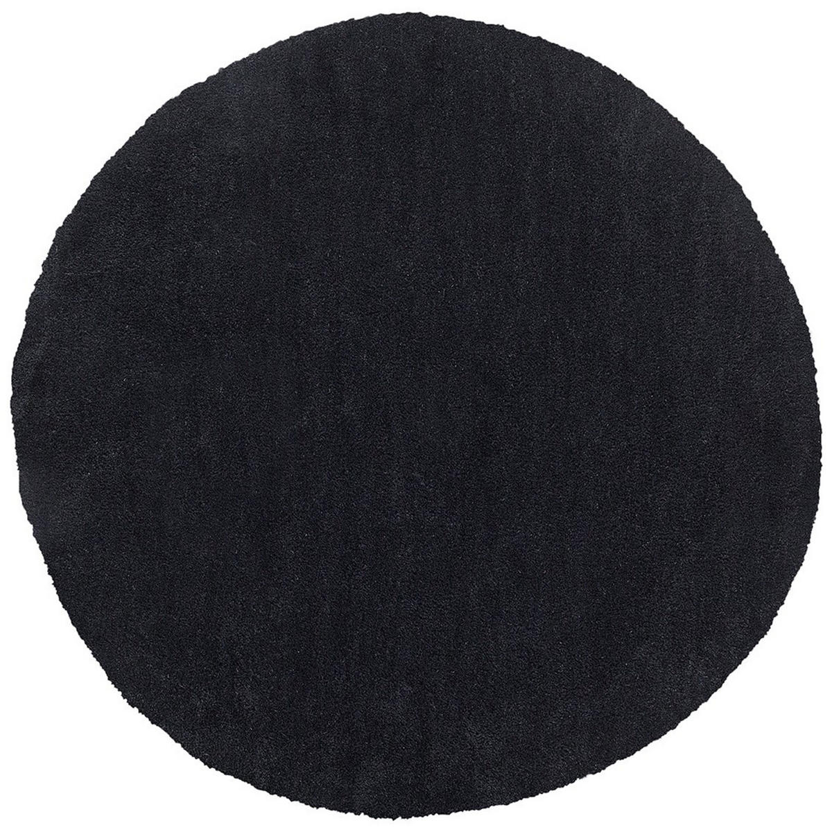 SHAGGY-TEPPICH Demre 140/140 cm - Schwarz, Kunststoff (140/140cm) - Beliani