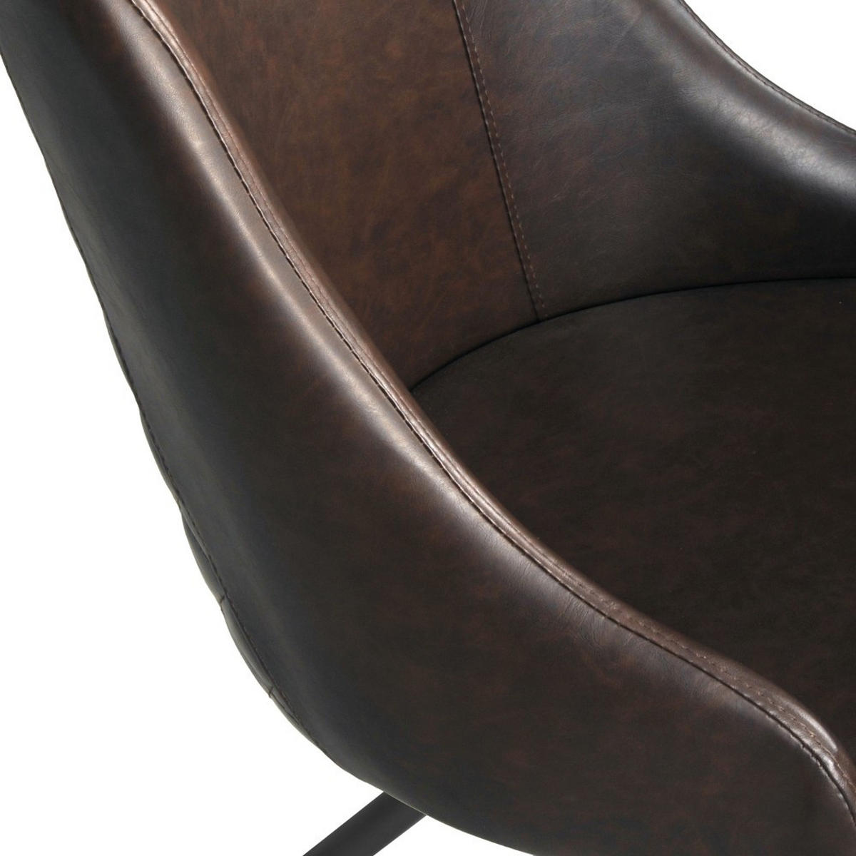 STÜHLE 4-Set Drehstühlen HORIZON/ Braun - Schwarz/Braun, Metall (50/85/60cm) - Weber Industries