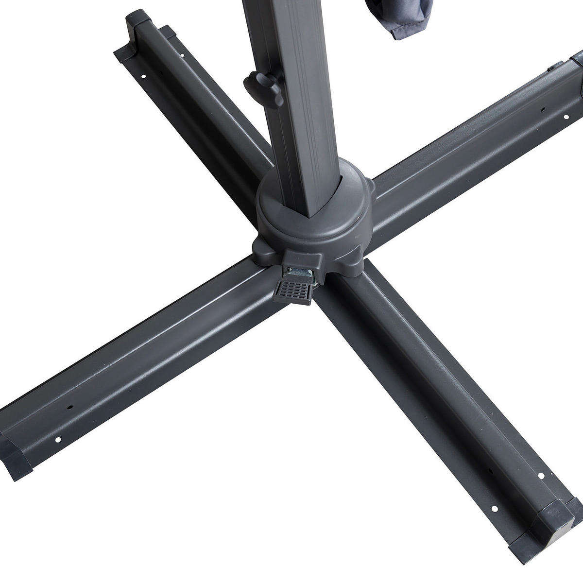 SONNENSCHIRM - Grau - Aluminium - 300 x 270 x 300 cm - Grau, Metall (300/300cm) - home24