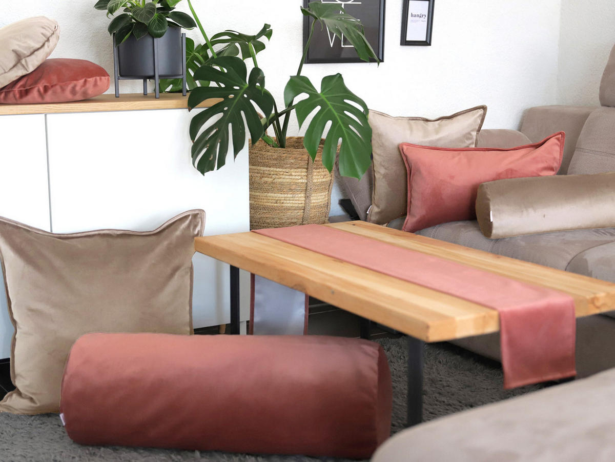 KISSENHÜLLE Samt&Sonders altrosa 25/35 cm - Altrosa, Textil (25/35cm) - beties Heimtextil