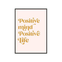 POSTER mit Rahmen KsanaKalpa - Positive - Pink/Schwarz, Holz/Papier (50/70cm) - Poster&Frame