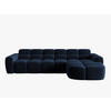 ECKSOFA rechts Lisa aus Samt königsblau 4 Sitzplätze - Dunkelblau, Textil (170/310cm) - Micadoni