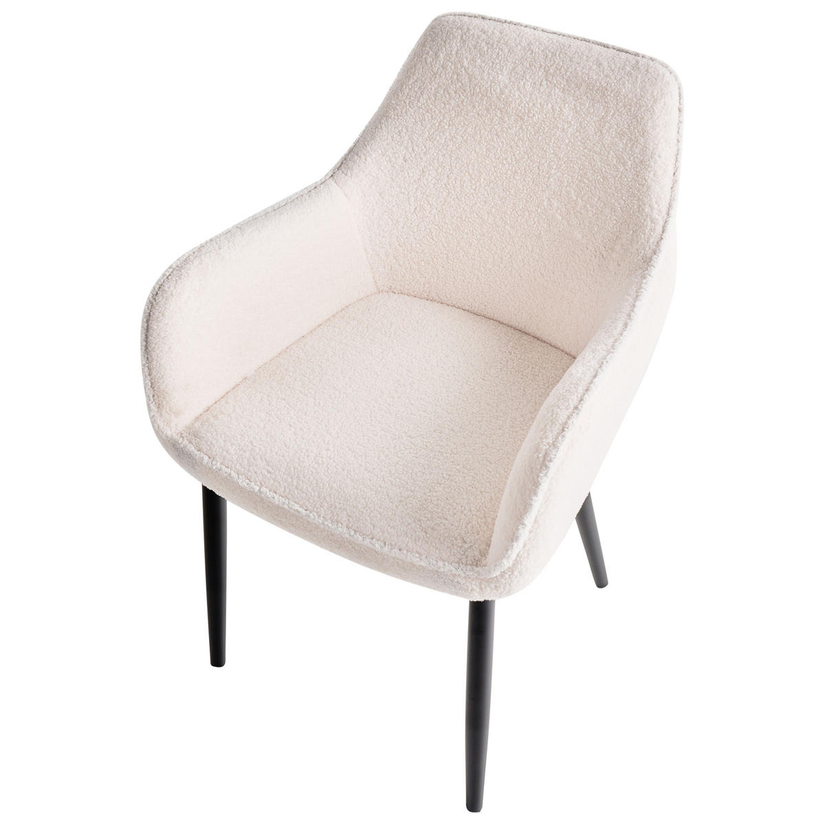 ÉTKEZŐSZÉK 2 darabos Szett Fehér Alden - fekete/fehér, textil (58/86/63cm) - Beliani