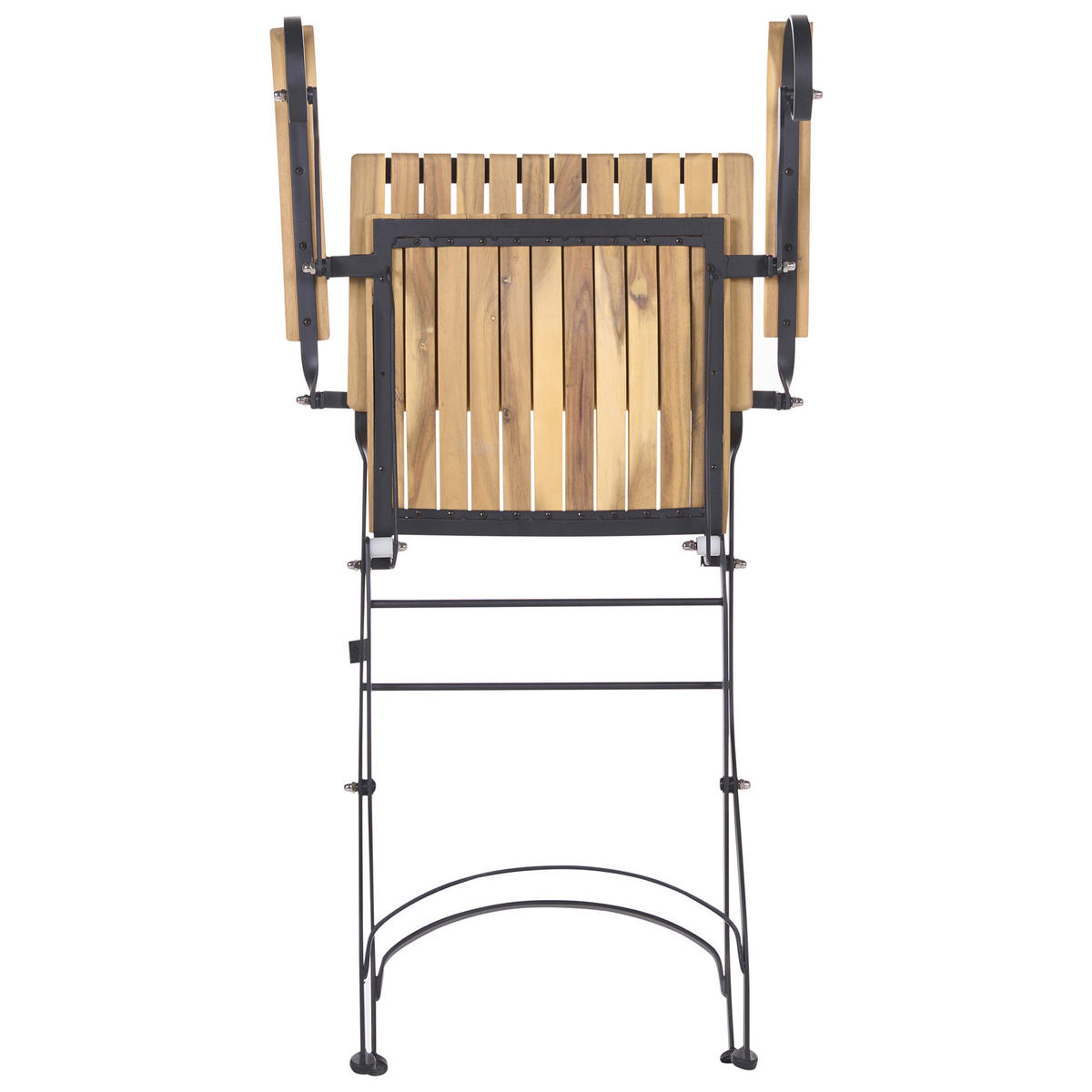 GARTENSTUHL 2er-Set Akazienholz Hellbraun Lascari - Hellbraun, Holz (45/89/42cm) - Beliani
