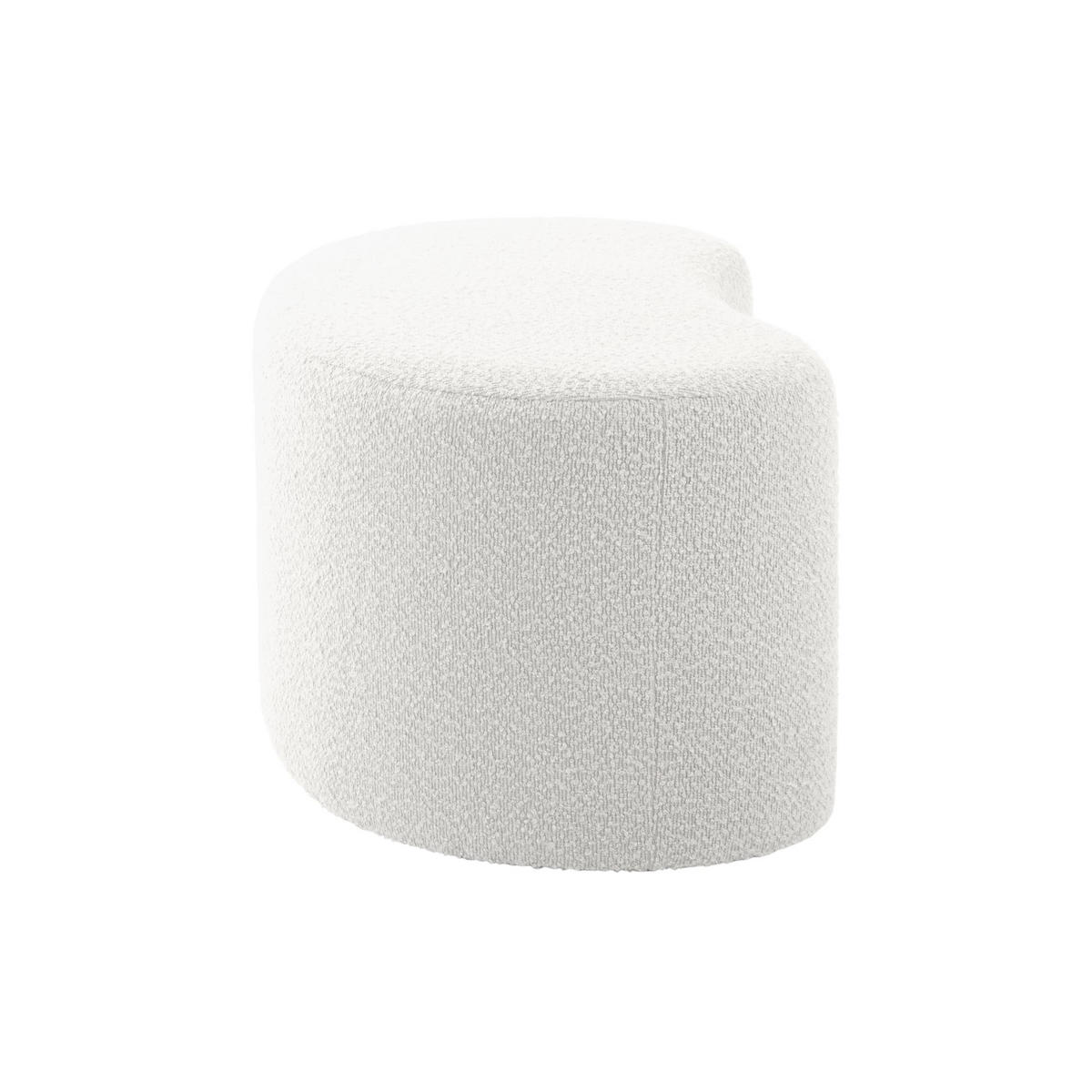 HOCKER Ada Wave 80/43/36 cm - Weiß, Textil (43/36/80cm) - Leitmotiv