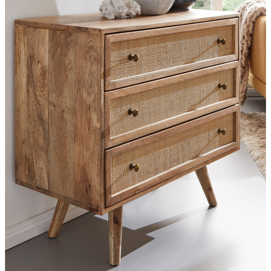 Thumbnail - Kadima Design Sideboard, Braun, Metall, Echtholz,Mangoholz, Rechteckig, 80x75x40 cm, Wohnzimmer, Kommoden & Sideboards, ...