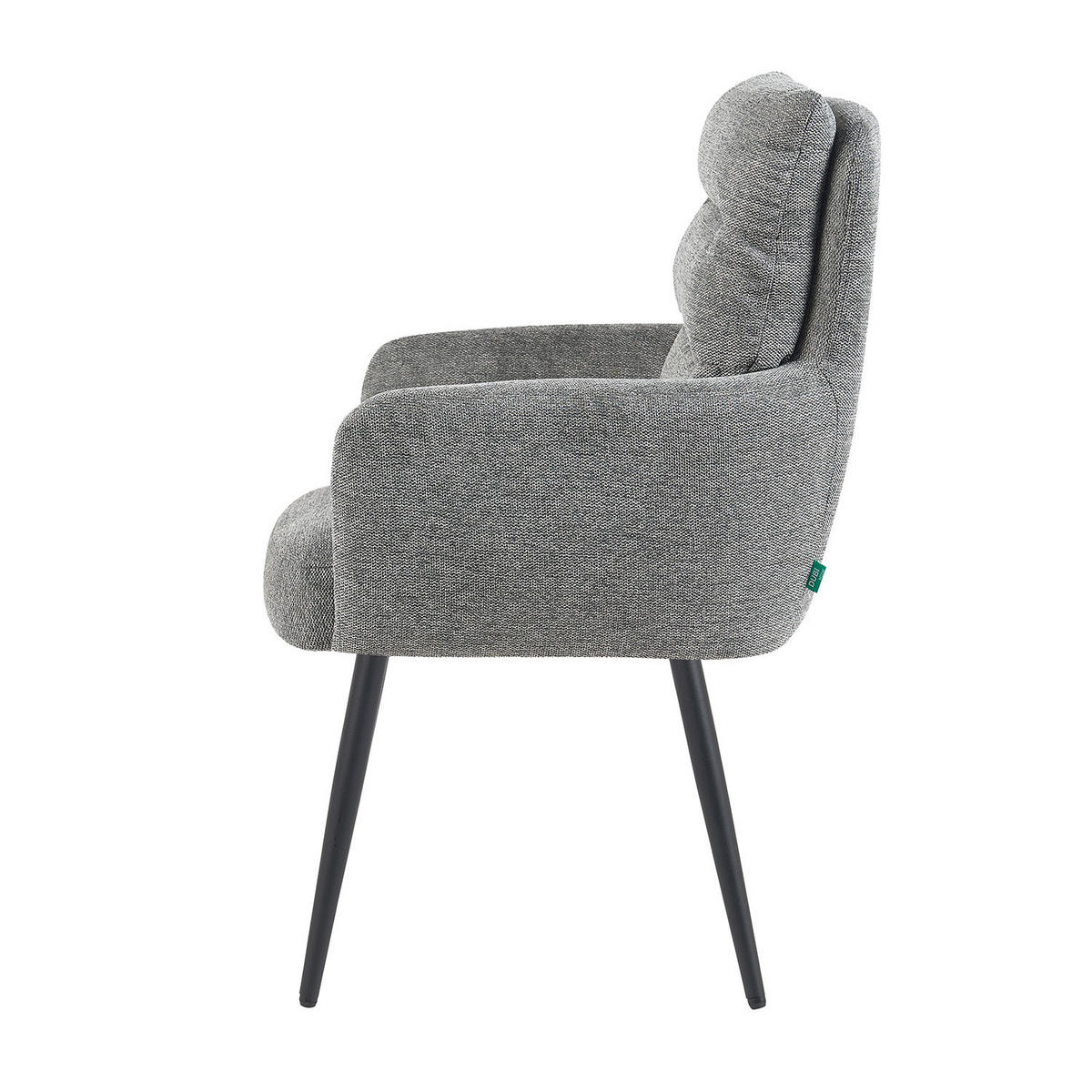 ESSZIMMERSTUHL Mika-Yann - Schwarz/Grau, Textil/Metall (59/94/66cm) - DUBI Möbel