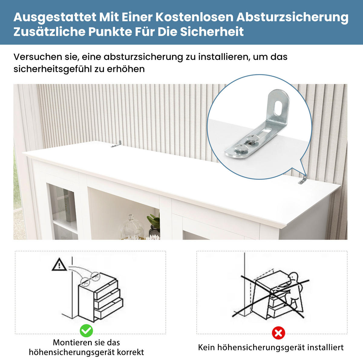 VITRINE LED 3 Böden Standvitrine Stauraum Weiß - Weiß, Holzwerkstoff (143/170/45.5cm) - FLIEKS
