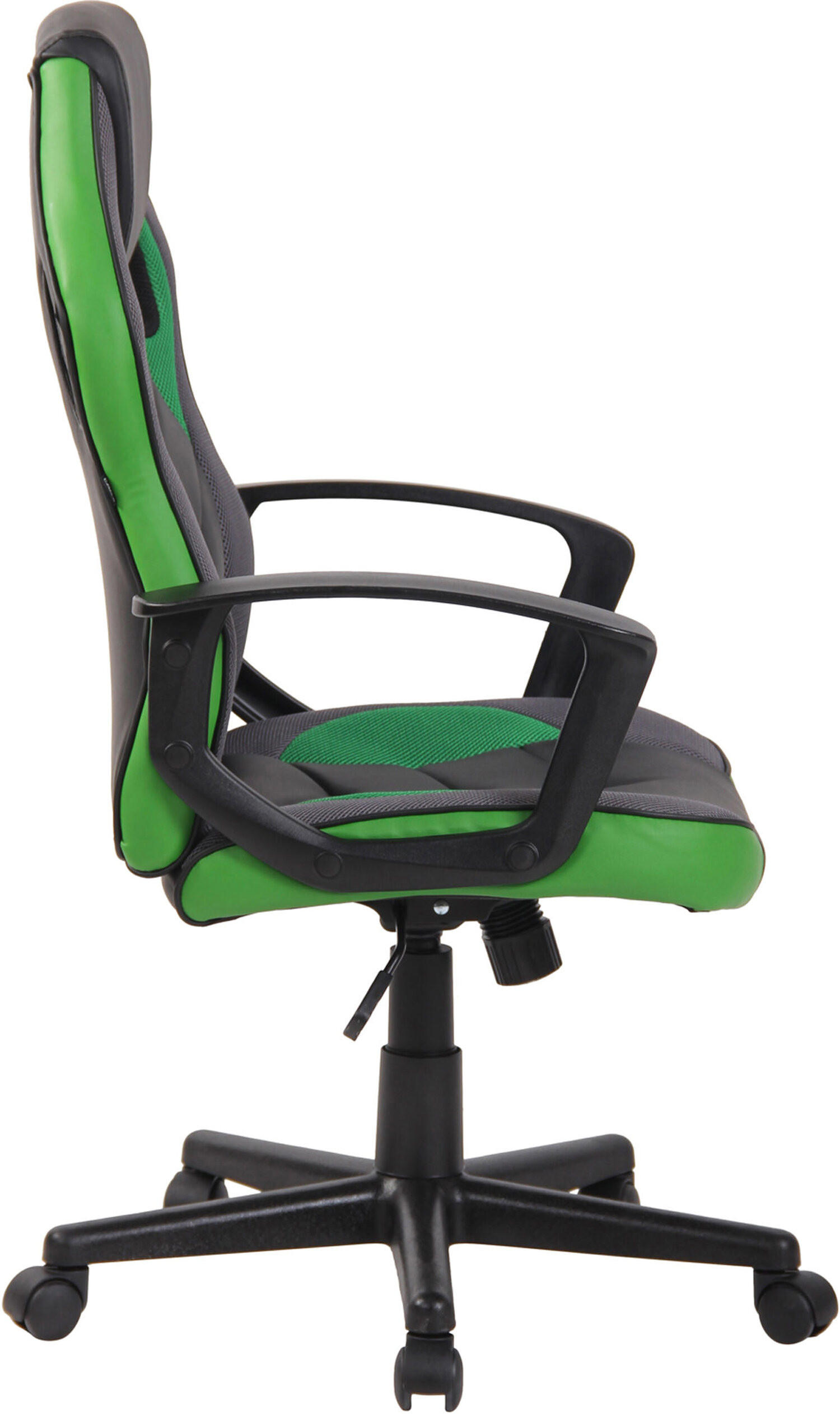 BÜROSTUHL Glan, Kunstleder Schwarz/Grün - Grün, Kunststoff/Textil (64/119/60cm) - TPFLiving