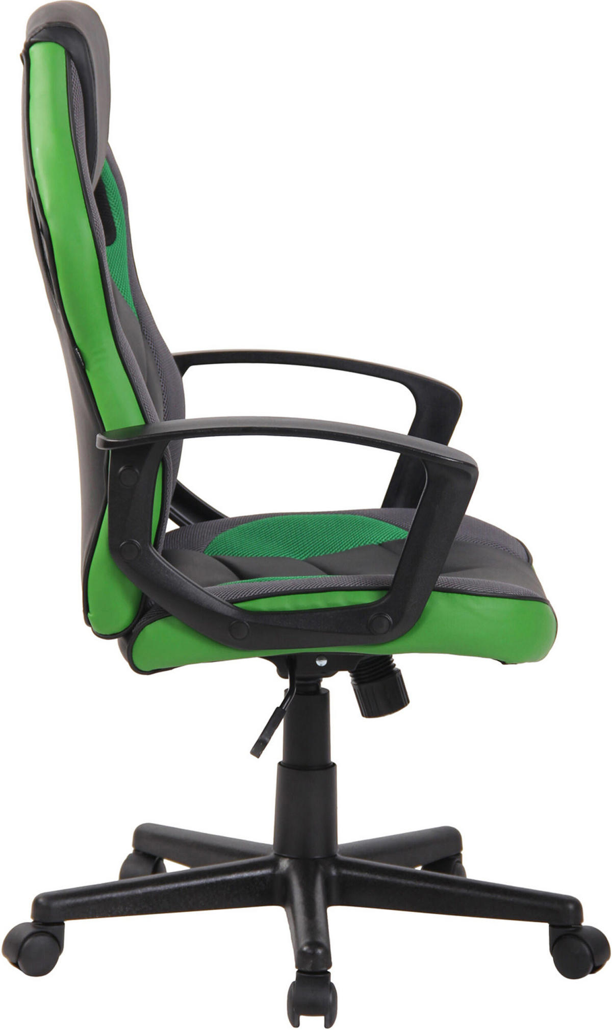 BÜROSTUHL Glan, Kunstleder Schwarz/Grün - Grün, Kunststoff/Textil (64/119/60cm) - TPFLiving