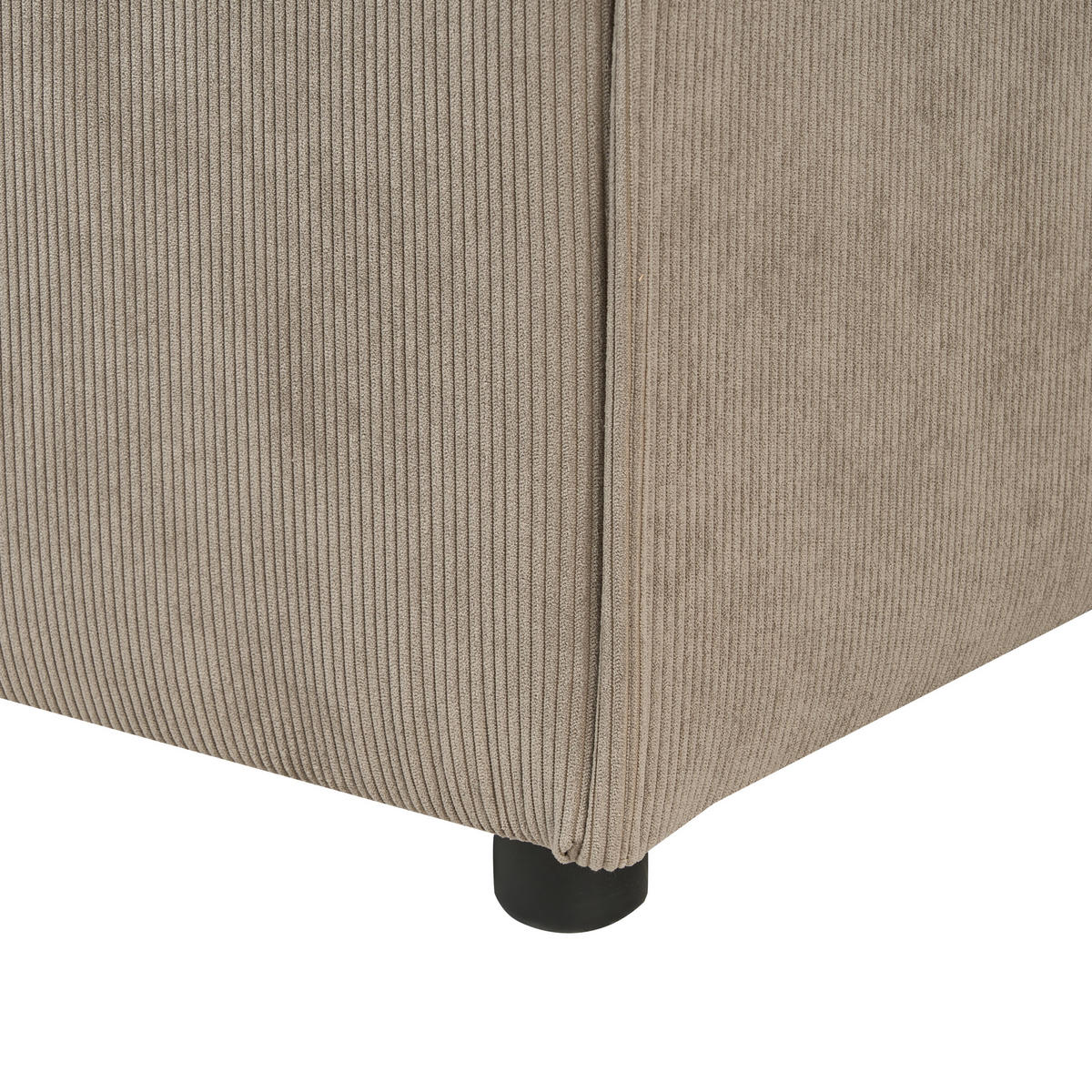 OTTOMANE Cord Hellbraun Ardal - Hellbraun, Textil (86/45/86cm) - Beliani