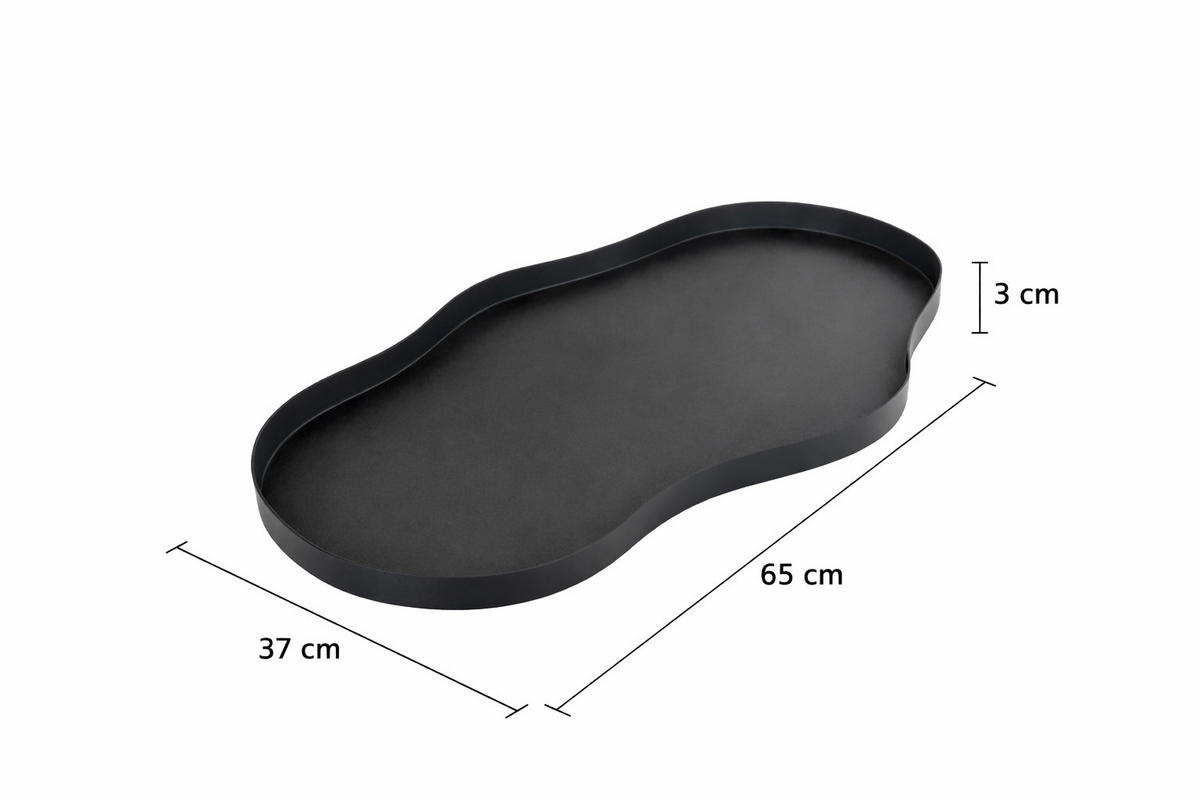 TABLETT Brew Schwarz - Schwarz, Metall (37/3/65cm) - LOFT42