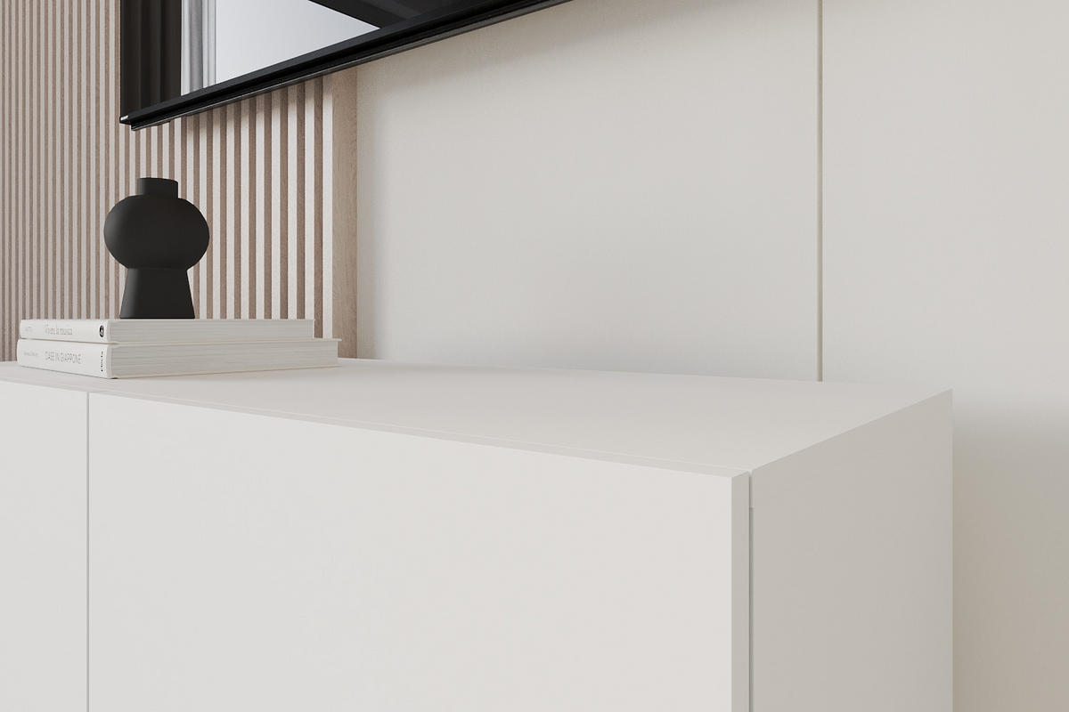 LOWBOARD ELIO-W 100x40x41 cm - Weiß - Weiß, Holzwerkstoff (100/40/41cm) - ALTDECOR