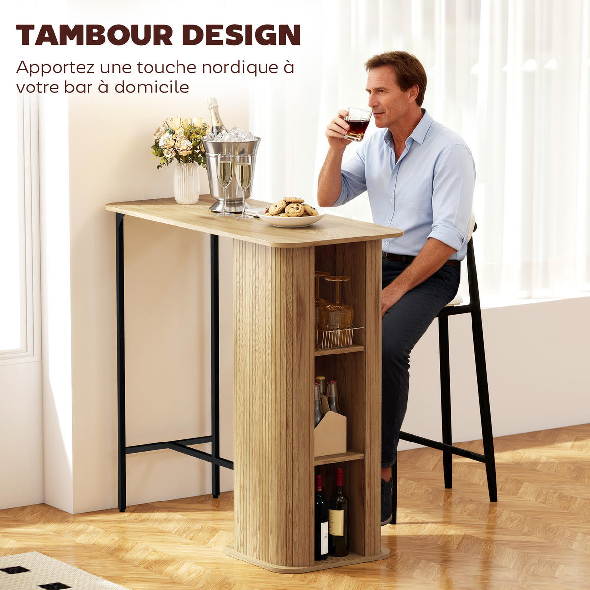 BARTISCH Naturholz 1 Stück - Beige, Kunststoff (112/50/106cm) - GiPP