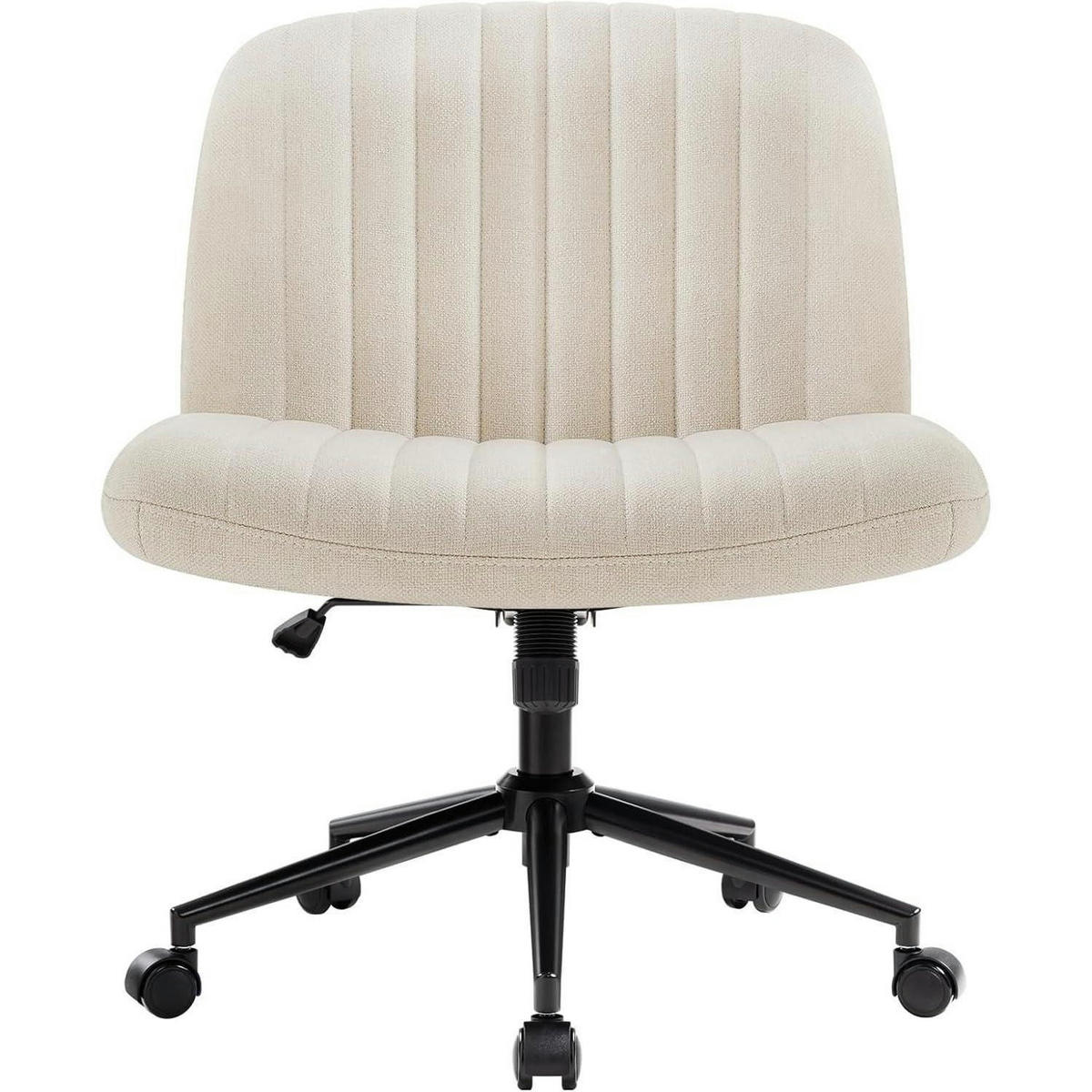 BÜROSTUHL ohne Armlehnen Beige mit Rollen - Beige, Textil (64/96/49.5cm)