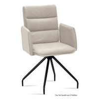 ARMLEHNSTUHL (8er-Set) Dianne 52x92x60 Schwarz/Natur - Schwarz/Naturfarben, Kunststoff (60/92/52cm) - 58aufmkessel