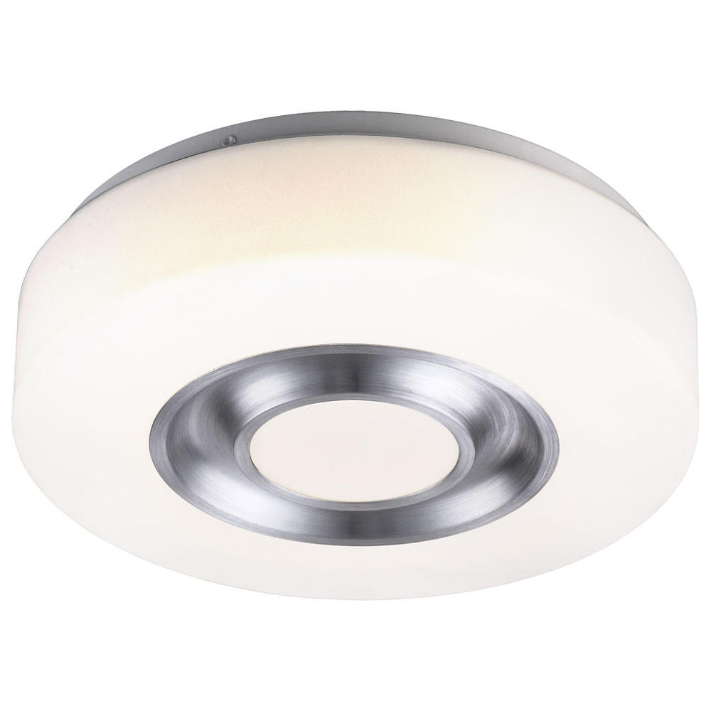 LED DECKENLEUCHTE ONIL Weiß Opal - Weiß, Metall (28/28/8.5cm) - Globo Lighting