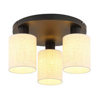 DECKENLEUCHTE CAROLINE Ⅲ 35/35/23 cm - Schwarz, Metall (35/35/23cm) - Nettlife