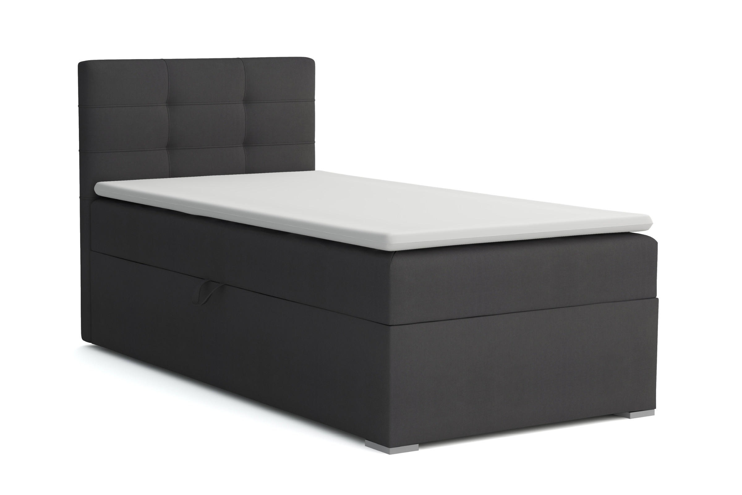 Deine Möbel 24 Boxbett Anthrazit 90x200 cm