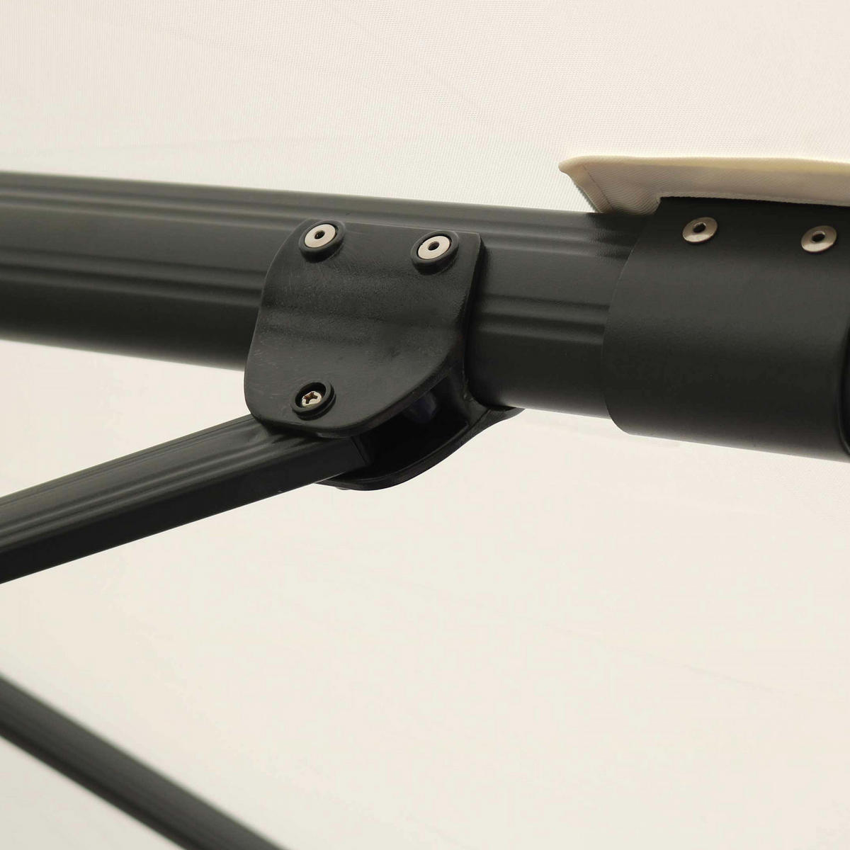 SONNENSCHIRM 3x3m Aluminium, Weiß - Weiß, Metall (300/300cm) - Oviala