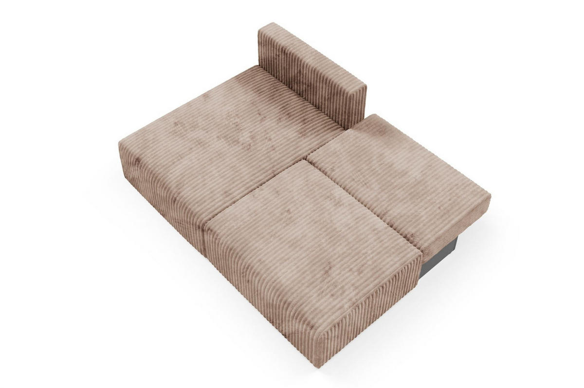 ECKSOFA Natalia Xs - Beige, Holzwerkstoff/Textil (149/210cm) - Fun Möbel