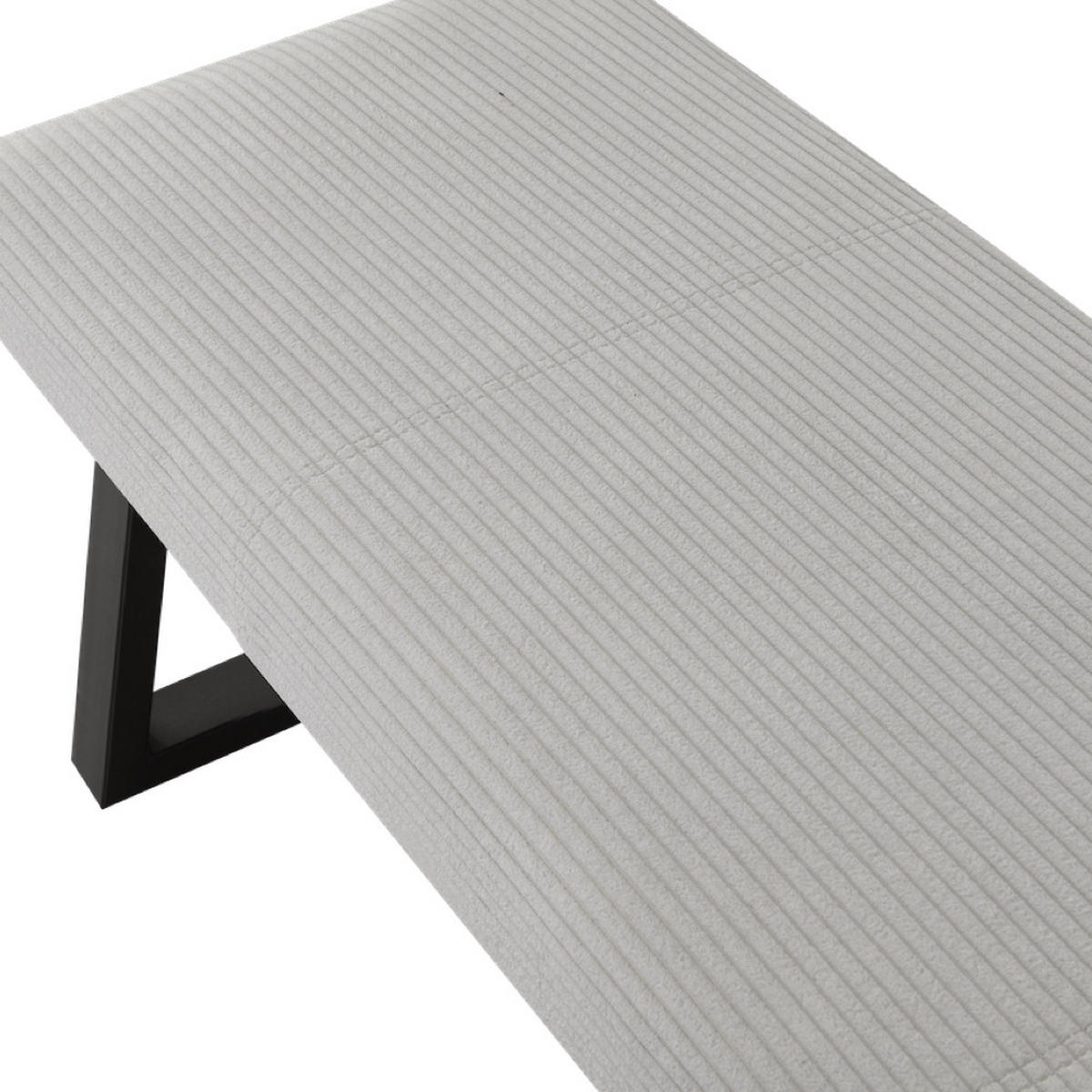 SITZBANK DOLCE - Hellgrau, Textil/Metall (140/48/48cm) - B&D Home