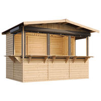 MARKTBUDE Holz M150BZ Gartenhaus - 263 x 336 cm / 6 m² - Beige, Holz (336/232/263cm) - Timbela