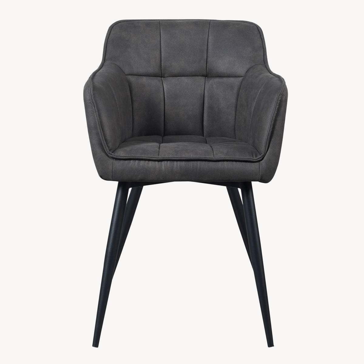 KRESLO Birmingham - čierna/tmavosivá, kov/textil (60/82/59cm) - [en.casa]