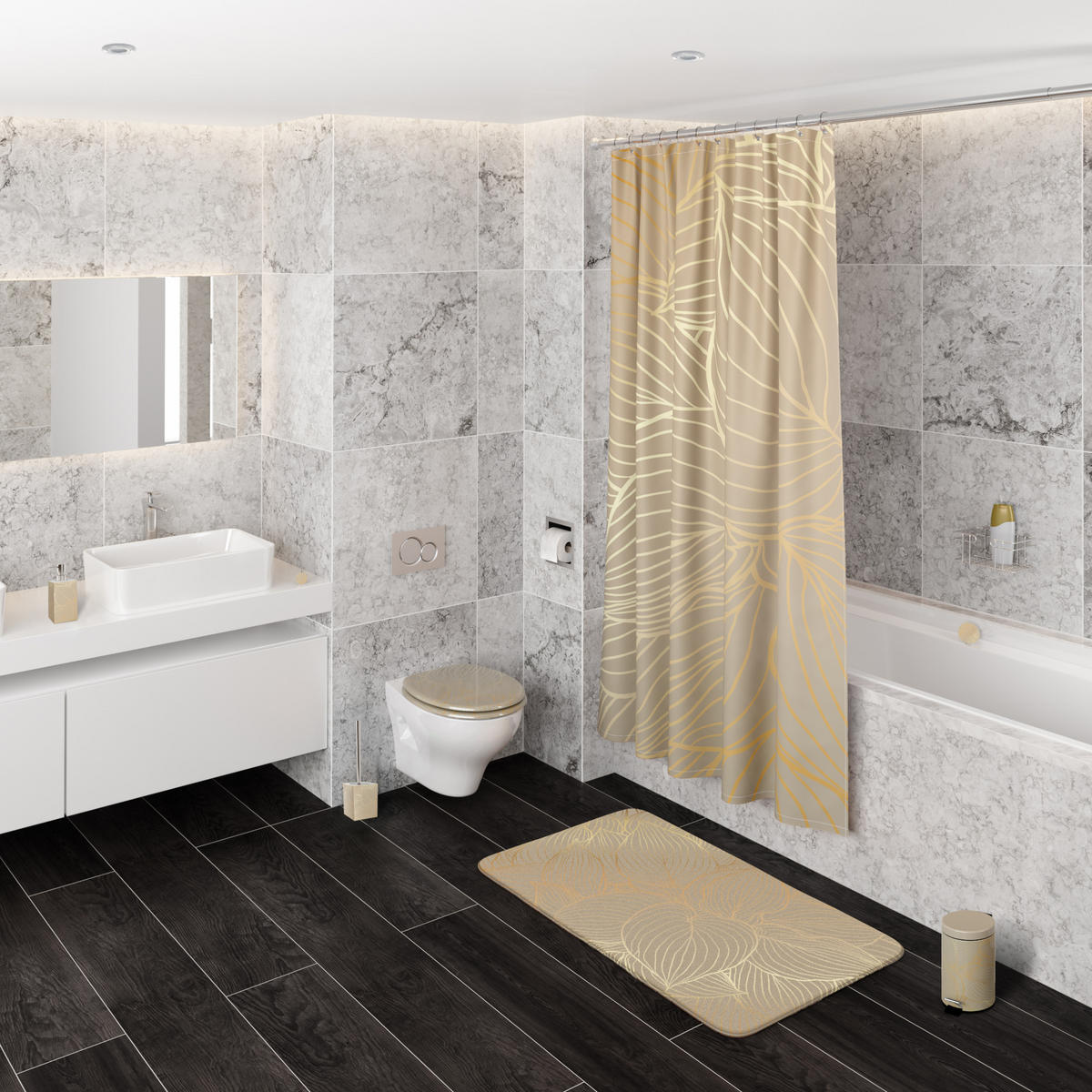 WC-SITZ Hosta - Beige, Holzwerkstoff (38/6/47cm) - Sanilo