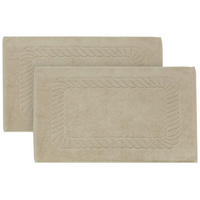 BADEMATTE, 2er-Set, 50x70 cm, 100% Baumwolle, Braun - Cappuccino, Textil (50/70cm) - Zollner